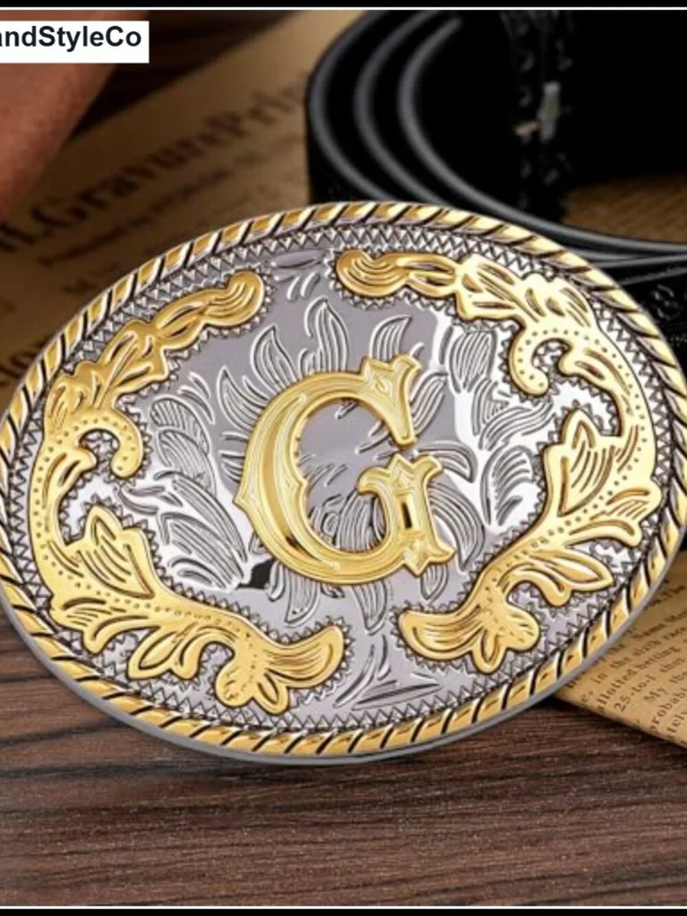 Western Belt Buckle Initial Letter Alloy Snap on Belt Men Women Rodeo Gift